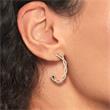 Ladies stud earrings in rose gold plated stainless steel