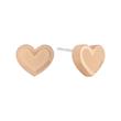 Enamel hearts ear studs in rose gold-plated stainless steel