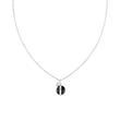 Stainless steel pea necklace with onyx pendant for ladies