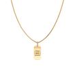 Engravable ID Tag necklace for ladies, stainless steel, IP gold