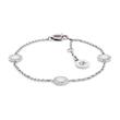 Engravable women's bracelet, stainless steel, jewellery crystals