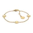 Pulsera de acero inoxidable para mujer, oro IP, grabable