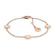 Pulsera grabable para mujer de acero inoxidable chapado en oro rosa