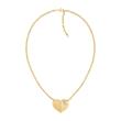 Engravable women's heart necklace made of stainless steel, gold plated