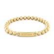 Ladies? engraving ball bracelet in gold-plated stainless steel