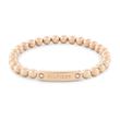 Stainless steel ID ball bracelet for women, IP rosé, engravable