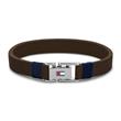 Brown leather bracelet for men