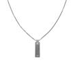 Men's stainless steel necklace with engravable pendant