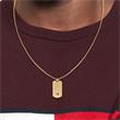 Men's Engravable Dog Tag Necklace In Stainless Steel, Gold Plated