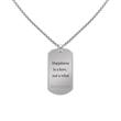 Men's dog tag necklace in stainless steel with leather, engravable