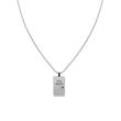 Stainless steel iconic dog tag engraved chain for men
