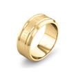 Gents gold plated stainless steel iconic ring, engravable