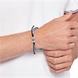 Men's bracelet in stainless steel and nylon