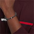 Armband für Herren aus Nylon und Edelstahl, IP Black