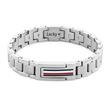 Engravable Mason men's bracelet in stainless steel with enamel