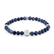 Men's bracelet with sodalites, blue, stainless steel