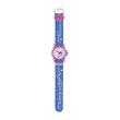 Girls' watch dolphin with textile strap, blue, pink