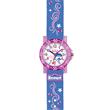 Girls' watch dolphin with textile strap, blue, pink
