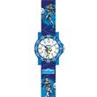 Reloj de pulsera de fútbol de plástico azul para niño