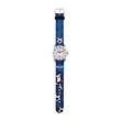 Boys' wristwatch in stainless steel and textile, blue