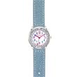 Light blue girls' watch with quartz drive and crystals