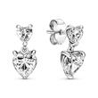 Stud earrings in 925 sterling silver with cubic zirconia