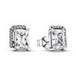 Sterling Silver Stud Earrings For Ladies With Cubic Zirconia