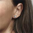 Sterling silver stud earrings for ladies with cubic zirconia
