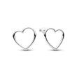 Heart stud earrings for ladies in sterling silver, Moments