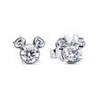 Stud earrings Disney Mickey Mouse & Minnie, 925 silver