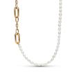 Necklace for ladies with pearls, ME, gold plated