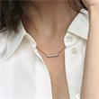 Timeless necklace pavé for ladies, gold plated