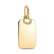 Gold plated rectangular pendant with heart, engravable