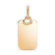 Gold plated rectangular pendant with heart, engravable