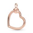 Moments heart pendant, rose gold plated