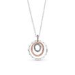 Necklace Circles For Ladies In 925 Sterling Silver, Bicolour