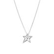 Ladies' Sterling Silver Star Necklace With Cubic Zirconia