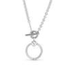 Necklace With O-Pendant And T-Clasp, 925 Silver