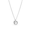Necklace With Circle Pendant In 925 Sterling Silver With Cubic Zirconia