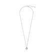 Necklace with circle pendant in 925 sterling silver with cubic zirconia