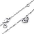 Sterling silver heart necklace with cubic zirconia