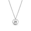 Ladies necklace timeless pavé, 925 sterling silver, engravable