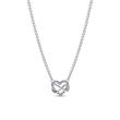 Ladies' Infinity Heart Necklace, 925 Sterling Silver, Cubic Zirconia