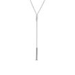 Timeless pavé prism necklace for ladies in sterling silver