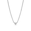Ladies heart necklace timeless in 925 silver with zirconia