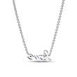Love necklace for ladies in sterling silver with zirconia
