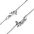 Love necklace for ladies in sterling silver with zirconia
