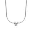 Moments ladies' snake chain heart necklace in sterling silver