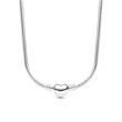Moments ladies' snake chain heart necklace in sterling silver