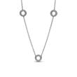Timeless ladies necklace circles in sterling silver, zirconia